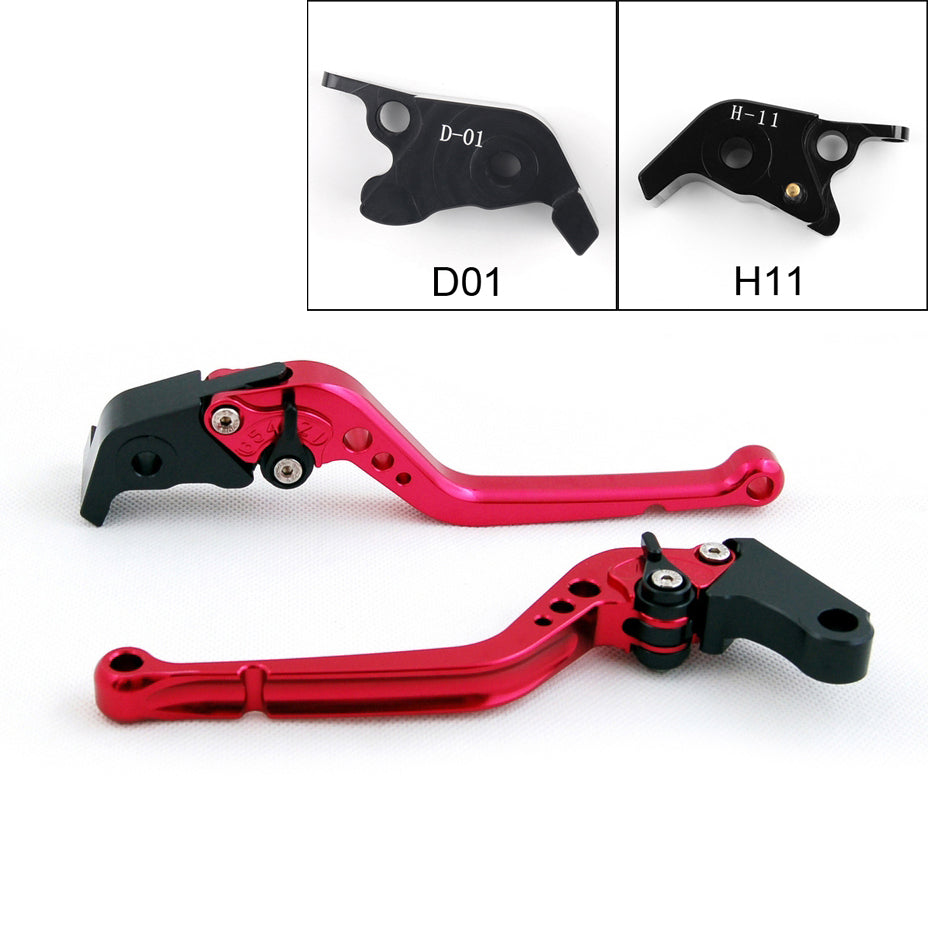 Long Brake Clutch Levers For Ducati Hypermotard 1100/SP 2007-2012 Black