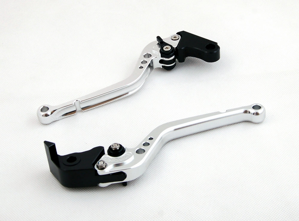 Long Brake Clutch Levers For Yamaha YZF R1 YZF R6 FZ1 FAZER R6S Black