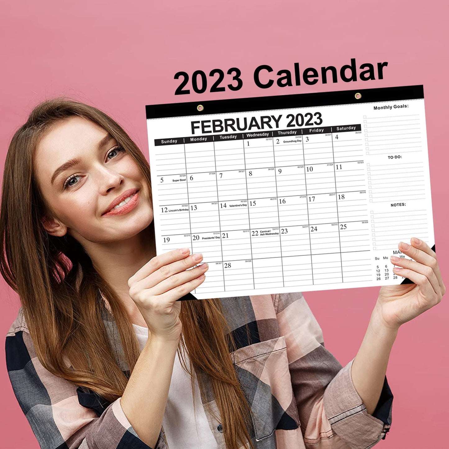 2023.1-2024.6 Calendar Brownline Home Office Monthly Desk Pad Calendar
