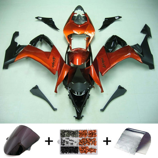 2008-2010 Kawasaki ZX10R Amotopart Injection Fairing Kit Bodywork Plastic ABS #114