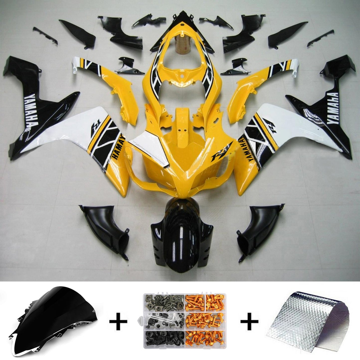 2007-2008 Yamaha YZF 1000 R1 Injection Fairing Kit Bodywork Plastic ABS #119