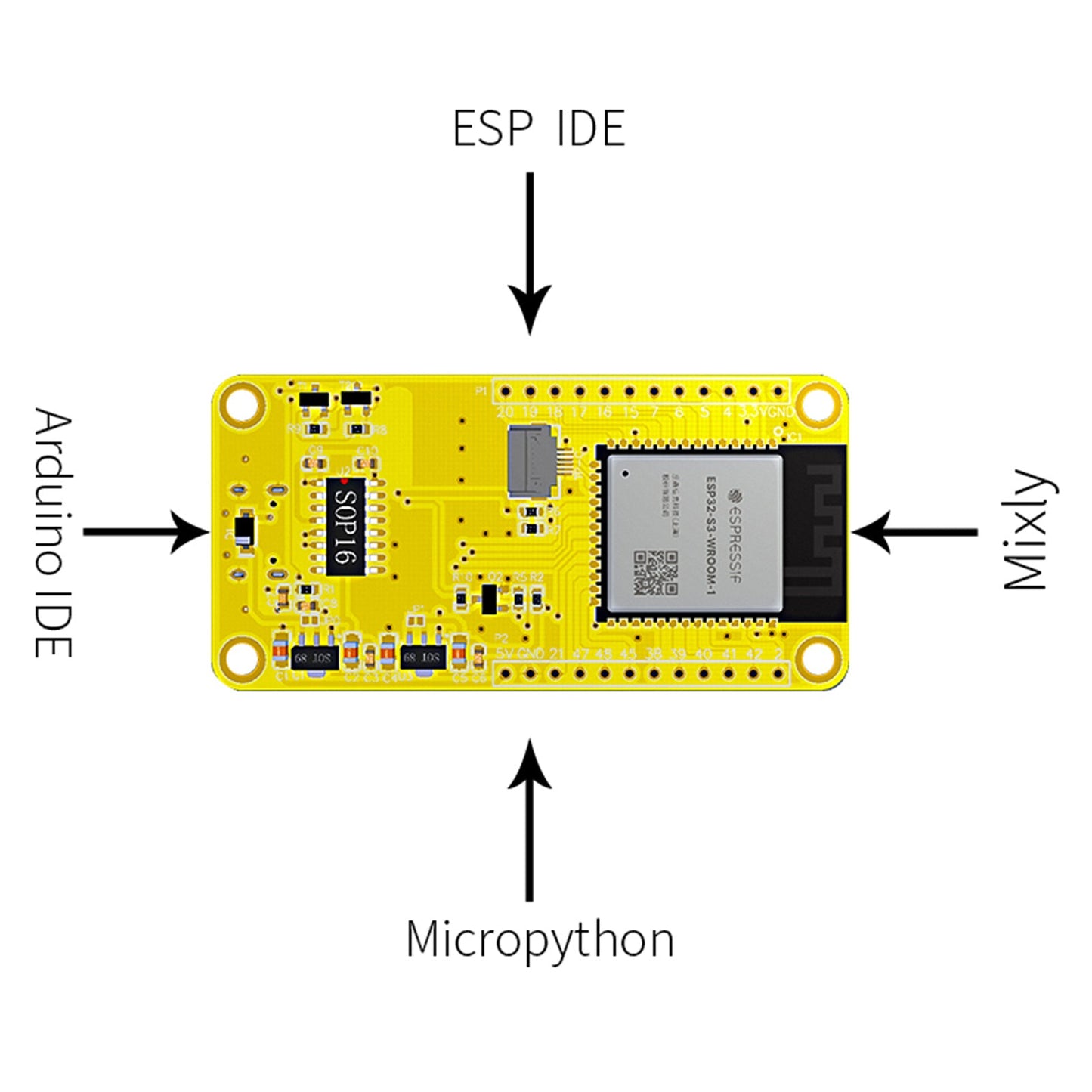 ESP32-S3 1.9" Screen Development Board Wifi Bluetooth 170*320 Display TFT Module