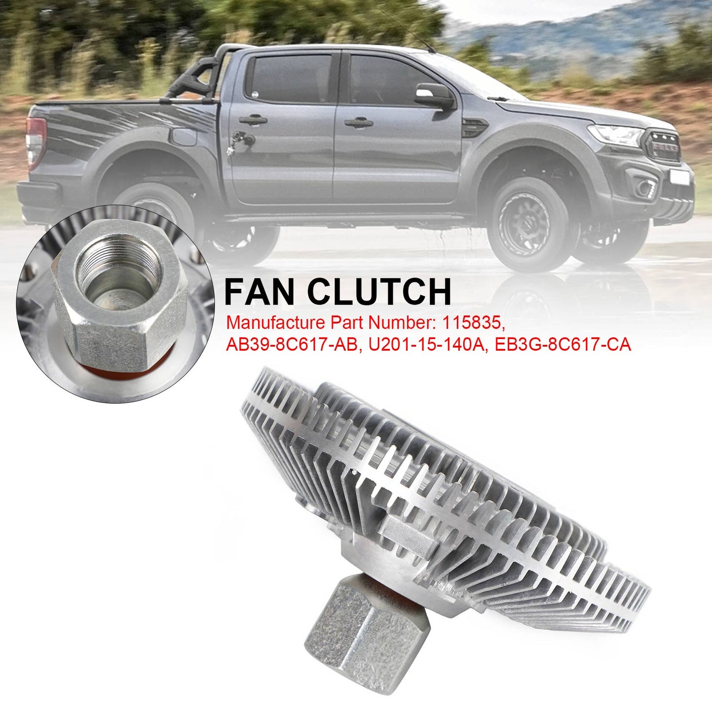 Fan Clutch 115835 fit Ford Ranger fit Mazda BT50 2.2L 3.2L Turbo Diesel Replace