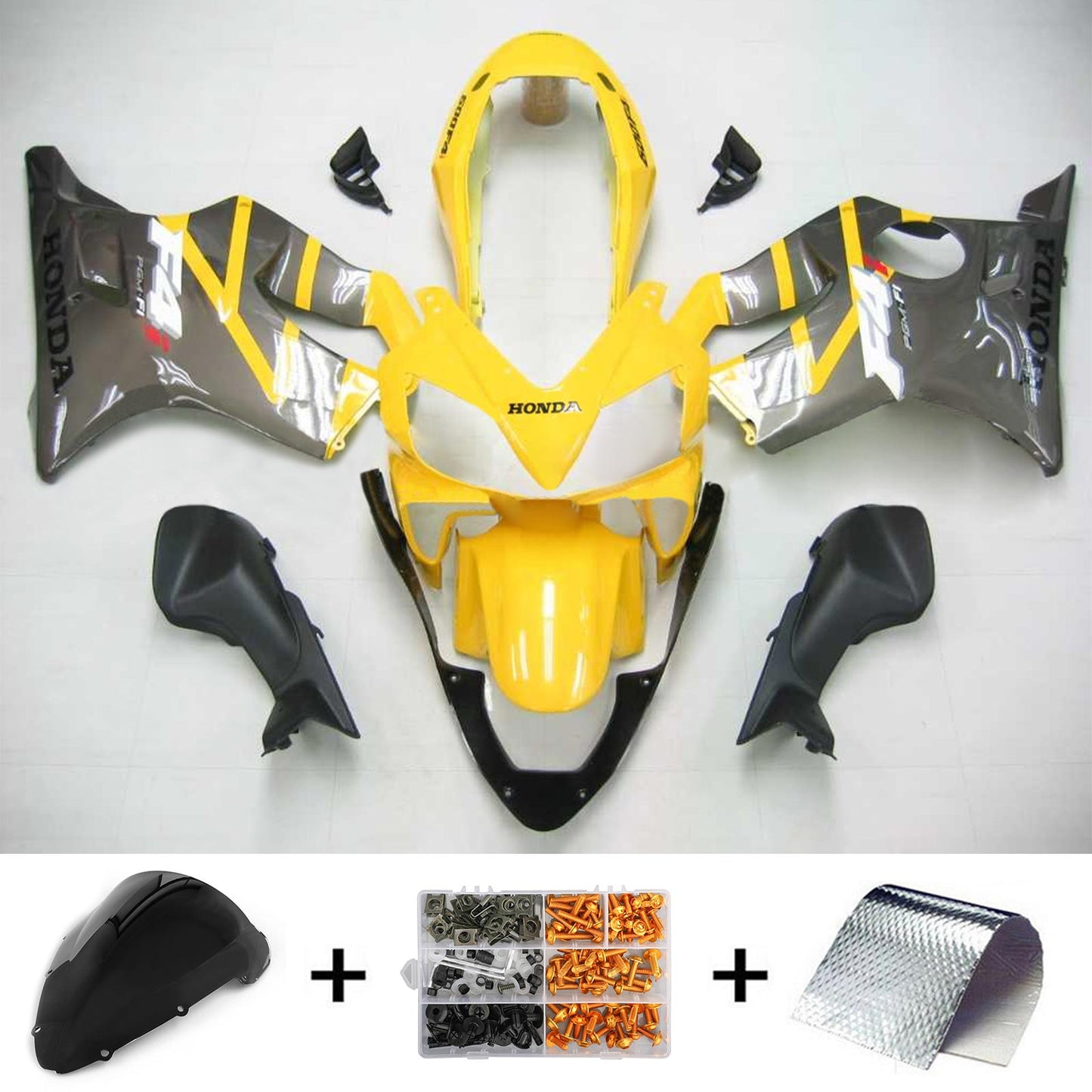 2004-2007 Honda CBR600 F4i Amotopart Injection Fairing Kit Bodywork Plastic ABS #102