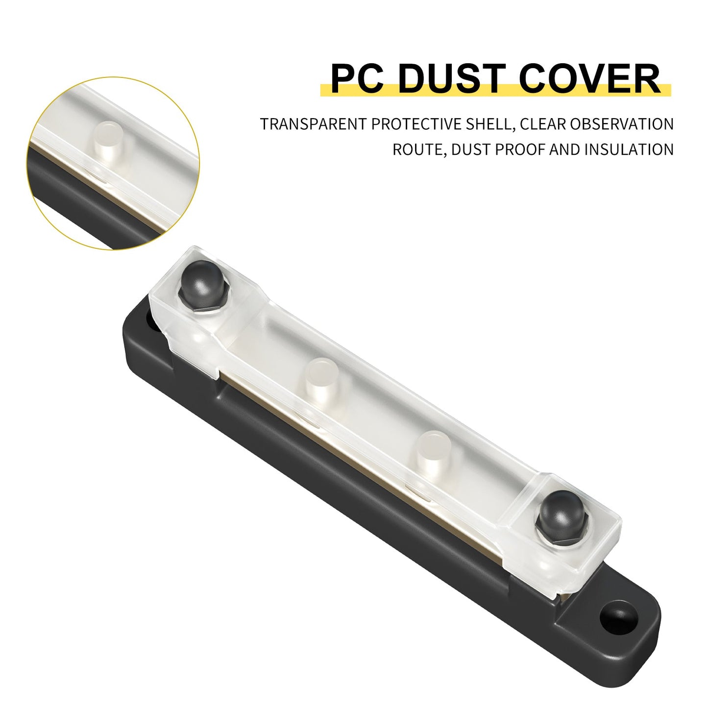 2/4/6/12 Way Car Bus Bar Block Dust Cover Distribution Terminal For Auto Marine