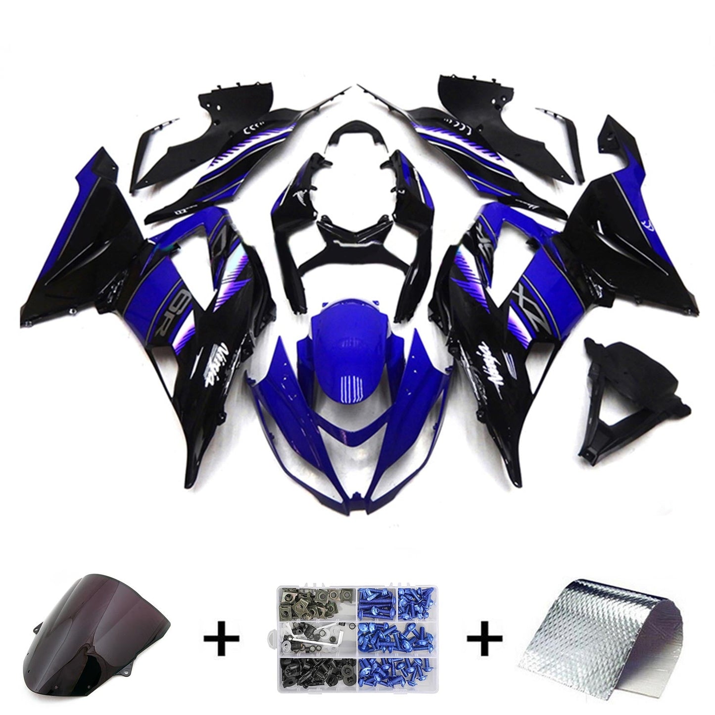 2013-2018 Kawasaki ZX6R 636 Injection Fairing Kit Bodywork Plastic ABS#136