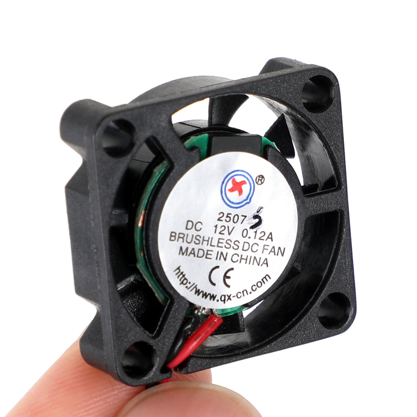 1Pc Brushless DC Cooling Blower Fan 12V 0.12A 2507S 25x25x7mm Sleeve 2 Pin Wire