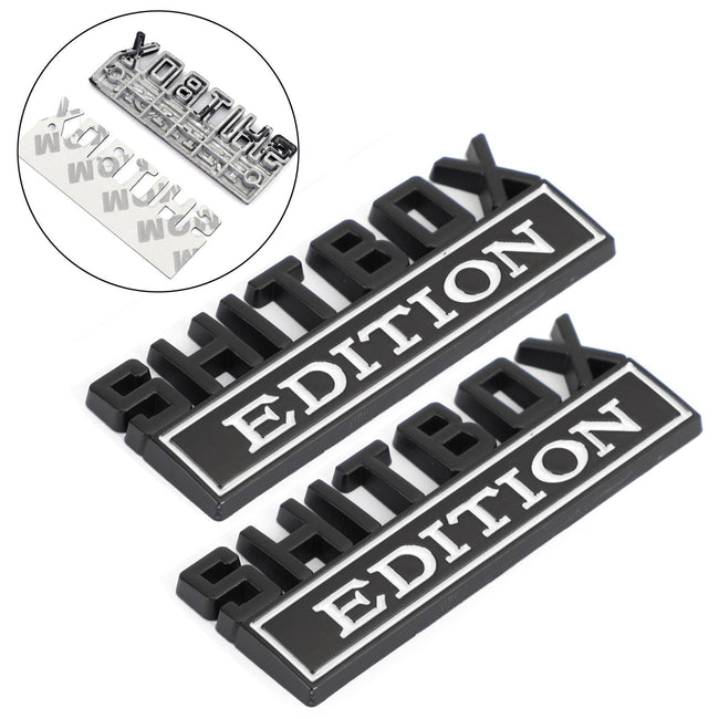 2pc Shitbox Edition Emblem Decal Badges Stickers For Ford Chevy Car Truck #C
