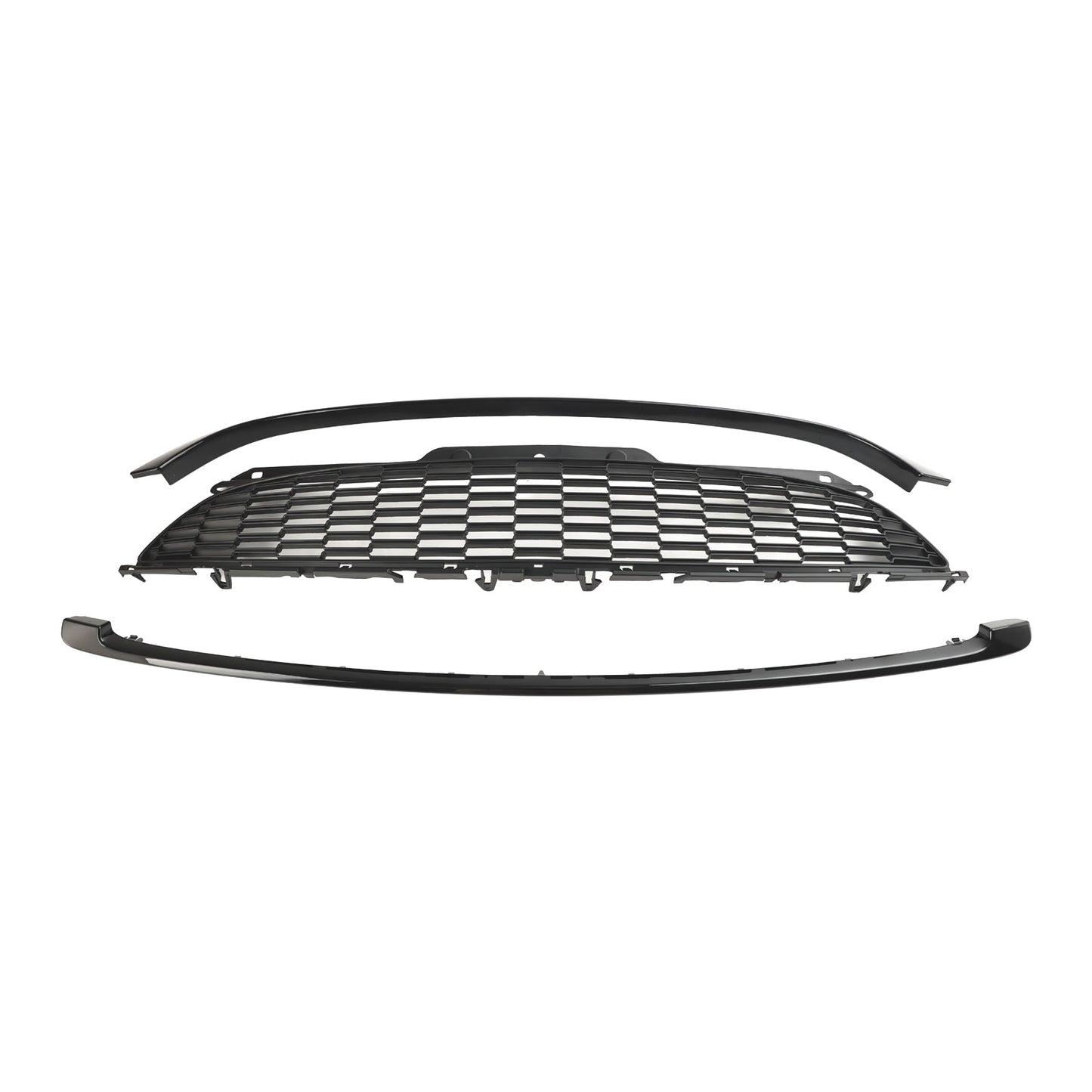 MINI R55 Cooper S & JCW 5-Door Estate 2008-2014 3PCS Gloss Black Front Grille Grill