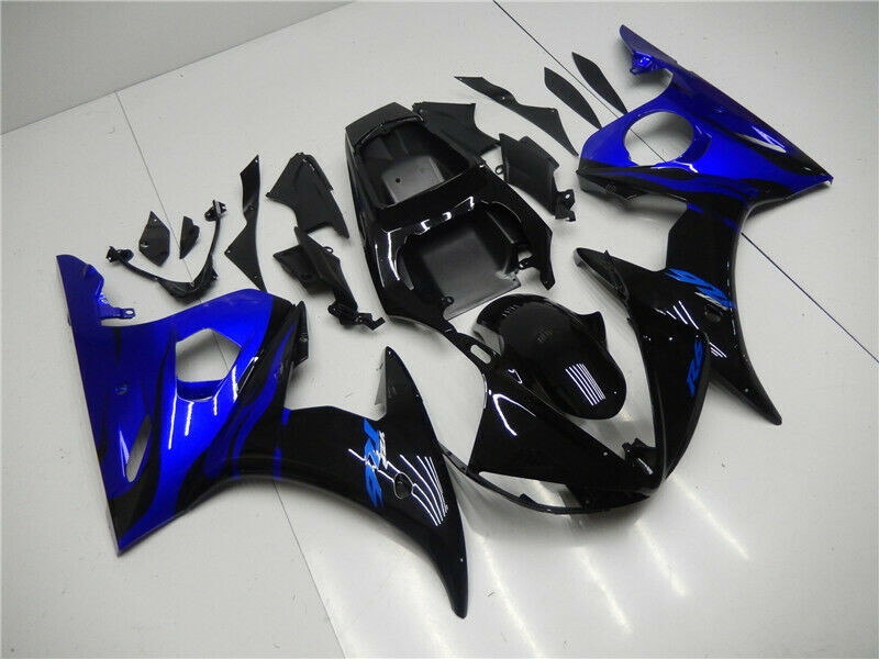 2003-2004 Yamaha YZF R6 Amotopart Fairing Blue Black Kit