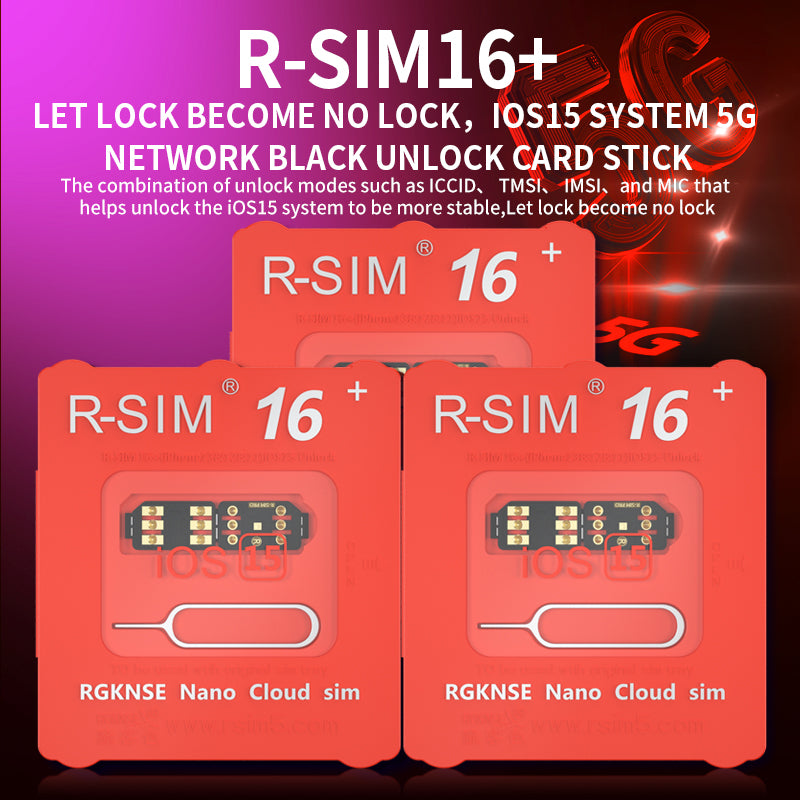 R-SIM 16+ Nano Unlock RSIM Card Fit for iPhone 13 12 mini 12 Pro XS MAX 8 IOS 15