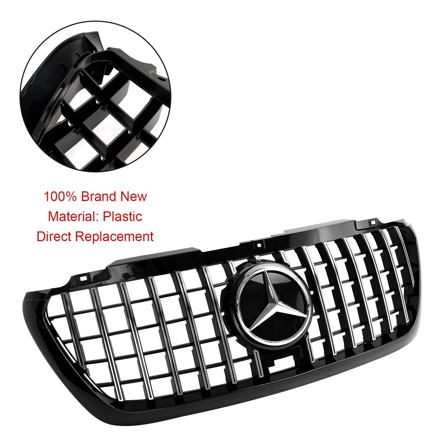 2018-2023 W907 W910 GTR Style Benz Mercedes Sprinter Front Bumper Grill Grille