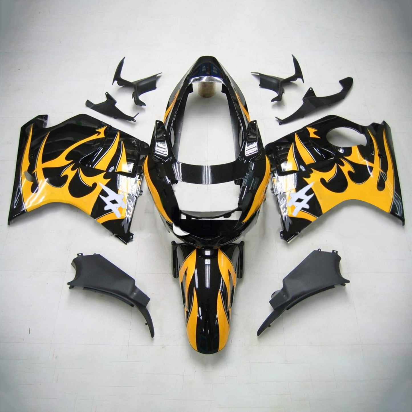 1996-2007 Honda CBR1100XX SuperBlackBird Amotopart Injection Fairing Kit Bodywork ABS #118