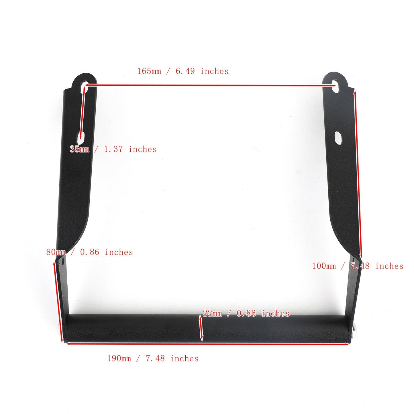 Black GPS Phone Bracket Holder Rod Fit for Kawaski Versys 1000 KLZ1000 2019 2020
