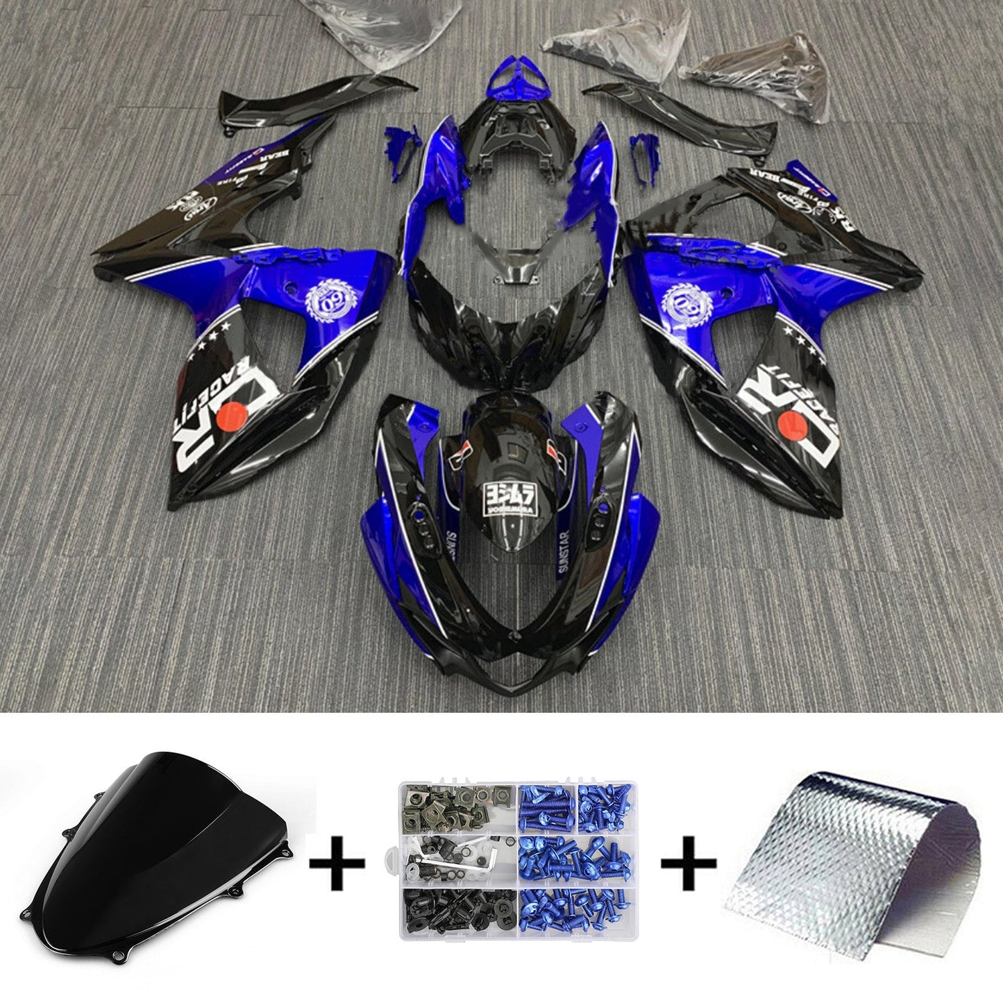 2009-2016 Suzuki GSXR1000 K9 Fairing Kit Bodywork Plastic ABS