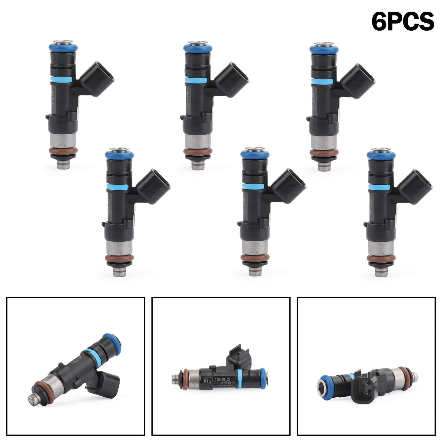 6PCS Fuel Injectors 0280158055 Fit Ford Explorer Ranger Fit Mazda B4000 4.0L V6