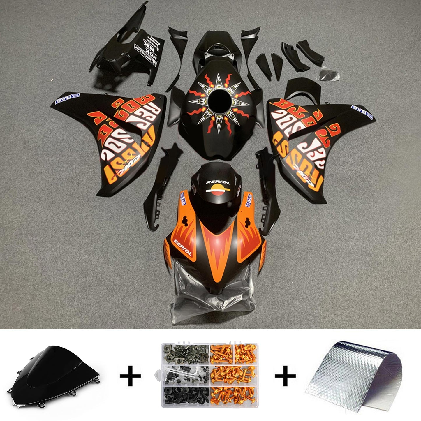 2008-2011 Honda CBR1000RR Injection Fairing Kit Bodywork Plastic ABS#179