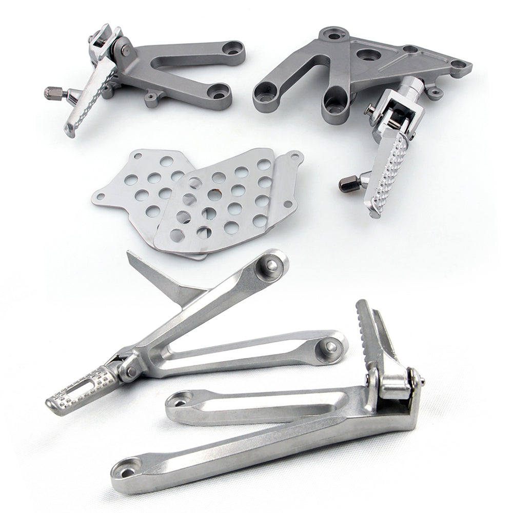 Front + Rear Foot Pegs Footrest Bracket Fit for Honda CBR 600 RR 2005 2005