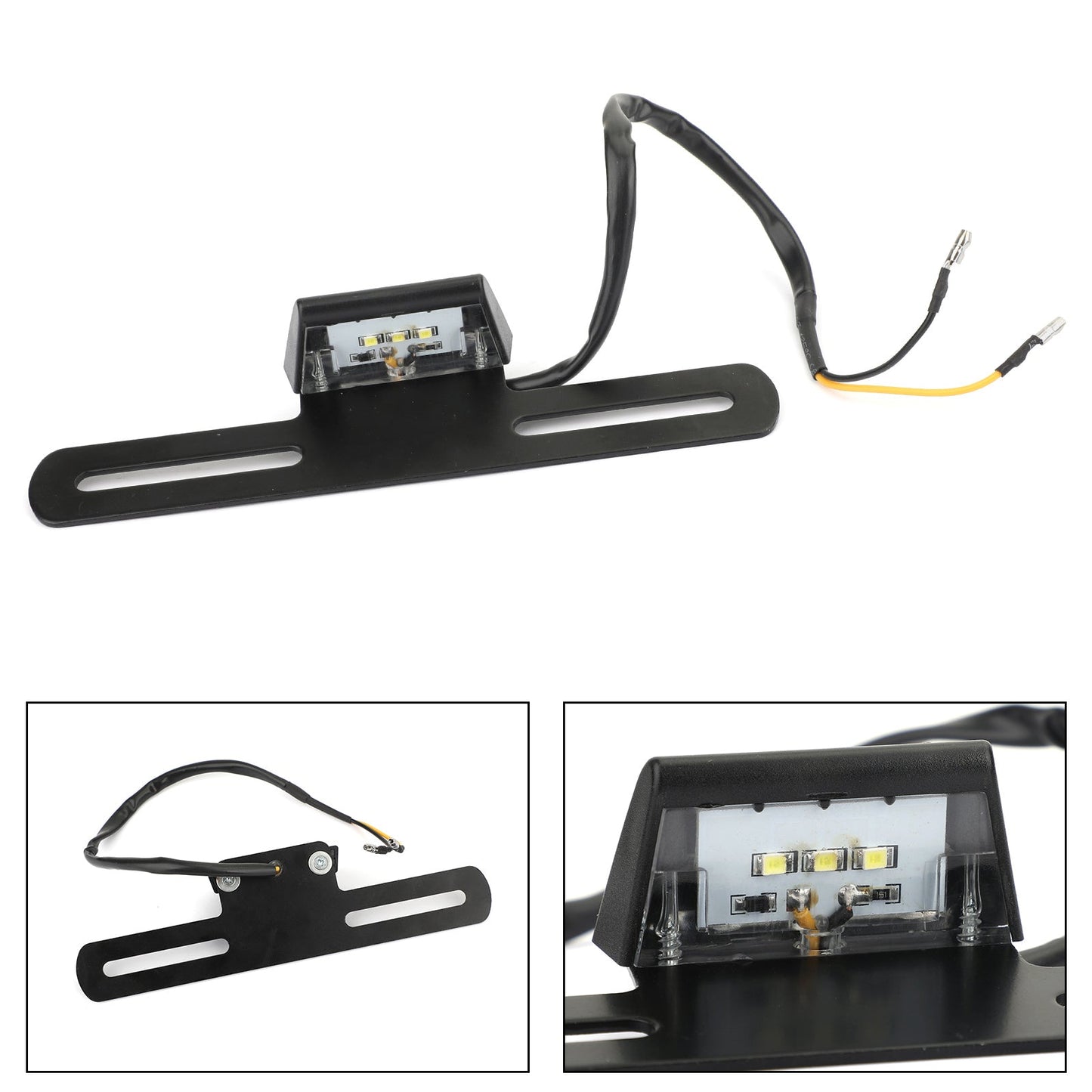 License Plate Bracket Universal For Most of Motorcycle BLK