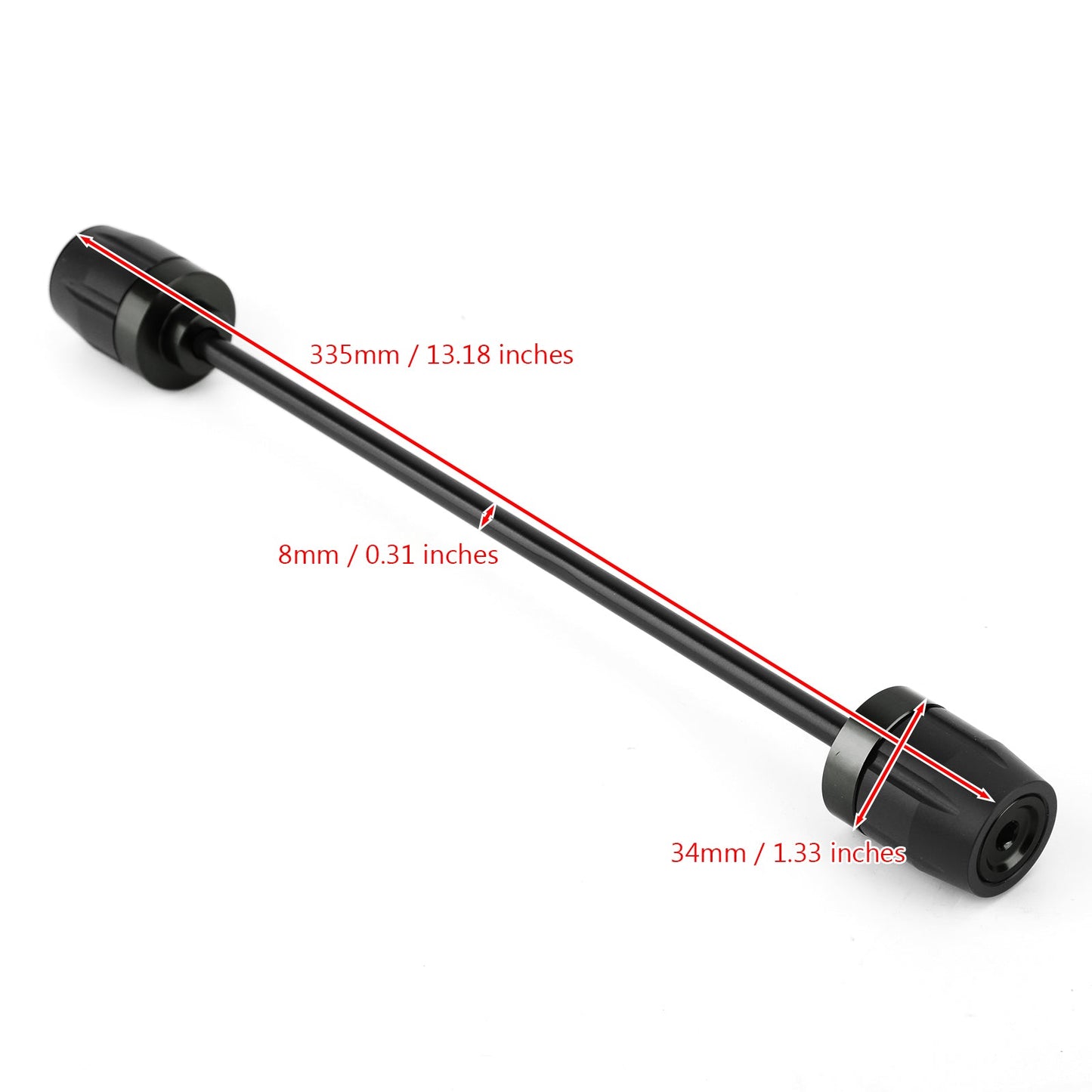 FRONT Axle Fork Crash Sliders Wheel Pad Black for Yamaha Tenere 700 T7 19-2021