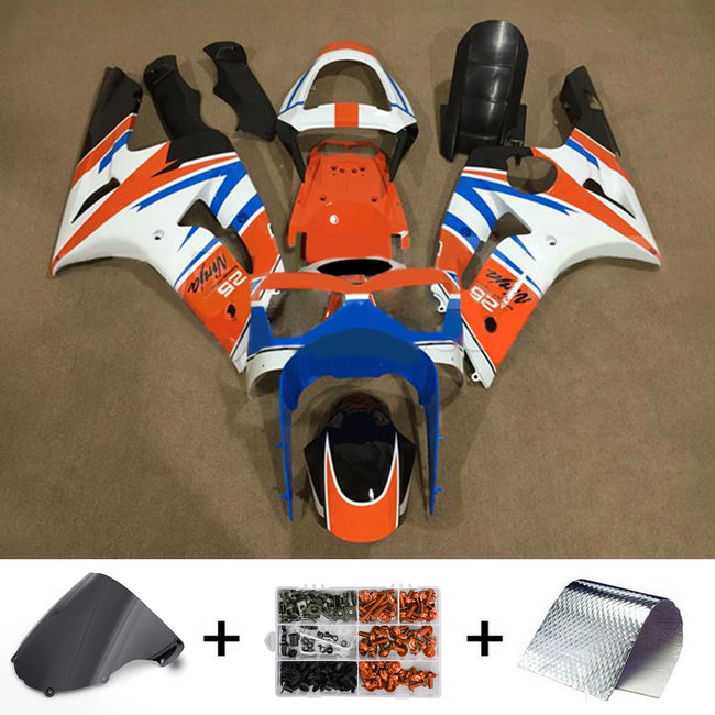 2003-2004 Kawasaki ZX6R 636 Injection Fairing Kit Bodywork Plastic ABS#126