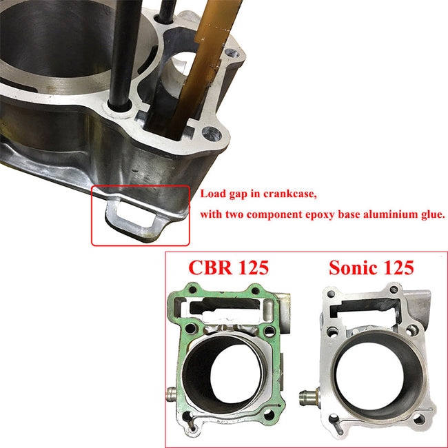 58mm 125cc Cylinder Kit for Honda CBR 125 R RW RT RS JC34 JC39 JC50 04-17 Sonic 125