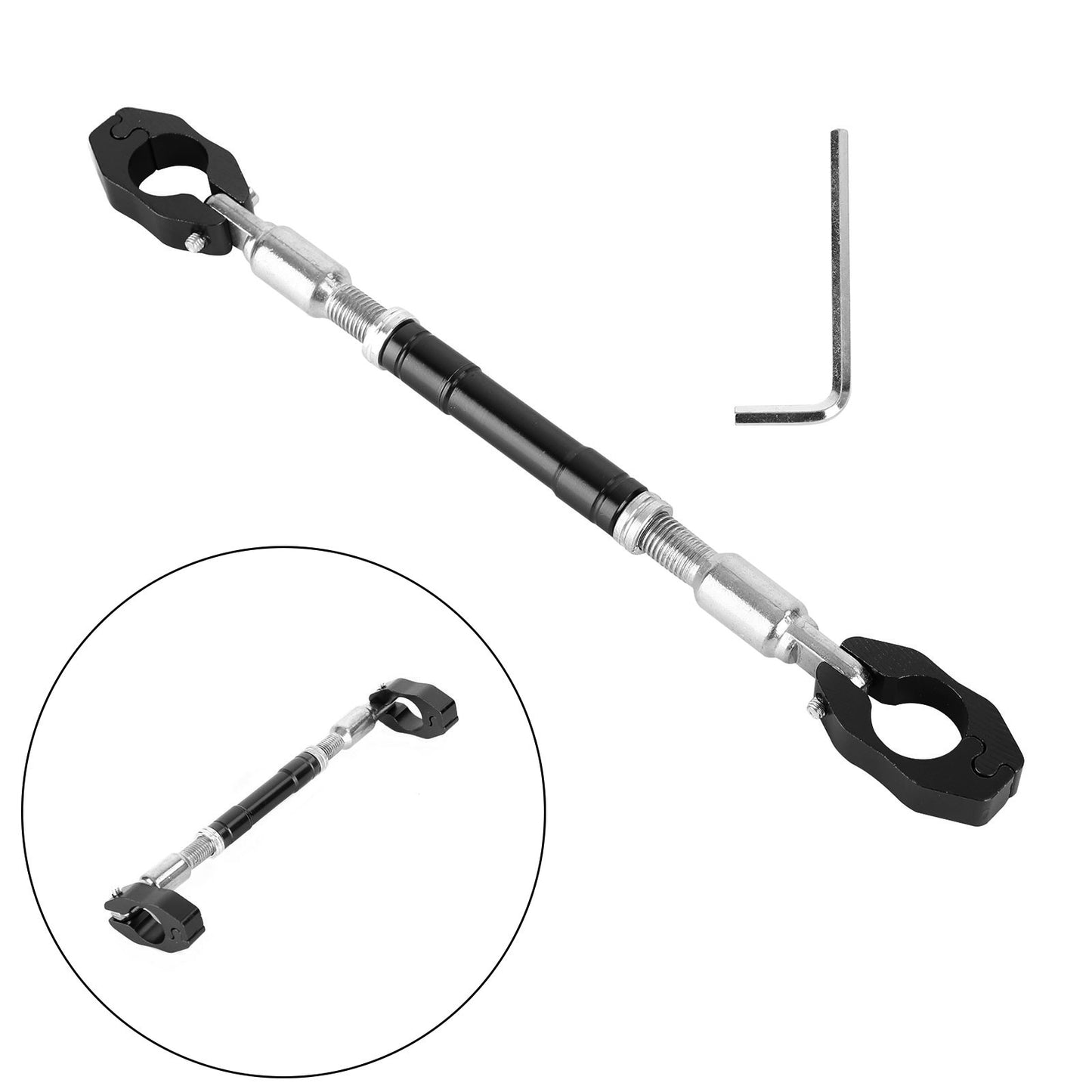 Motorcycle Cnc Cross Bar Adjustable Handlebar Universal Clamp Balance Lever Silver