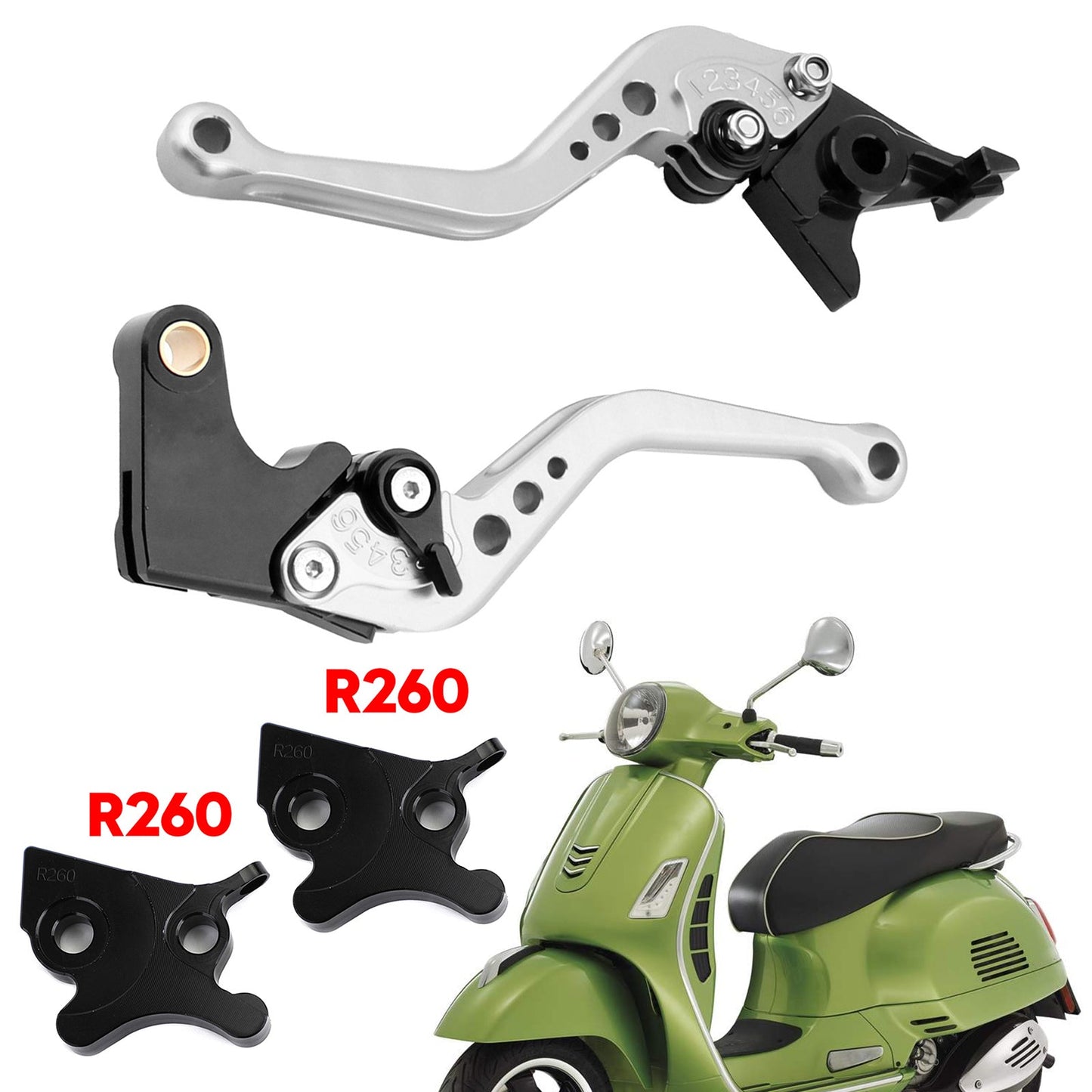 Motorcycle Short Clutch Brake Lever fit for VESPA GTS 300 Super