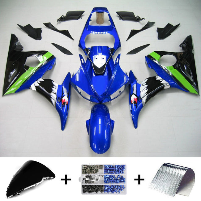 2005 Yamaha YZF 600 R6 Injection Fairing Kit Bodywork Plastic ABS #150