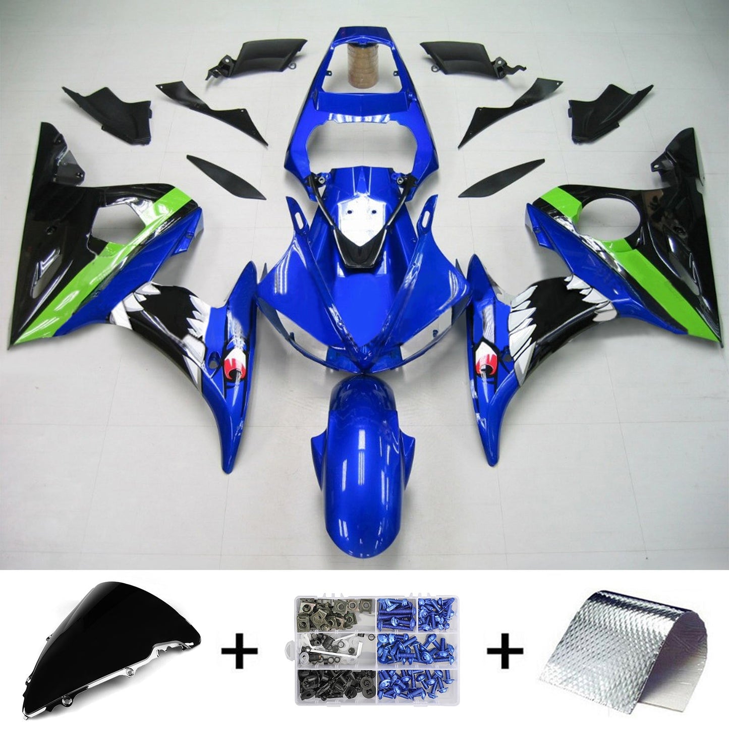 2003-2004 Yamaha YZF 600 R6 / 2006-2009 R6S Injection Fairing Kit Bodywork Plastic ABS #150