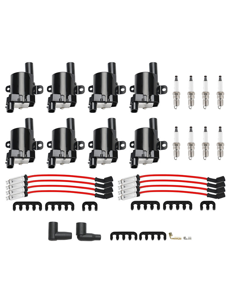 2002-2005 Cadillac Escalade 5.3L 8Pack Ignition Coil+Spark Plug+Wires Set UF262