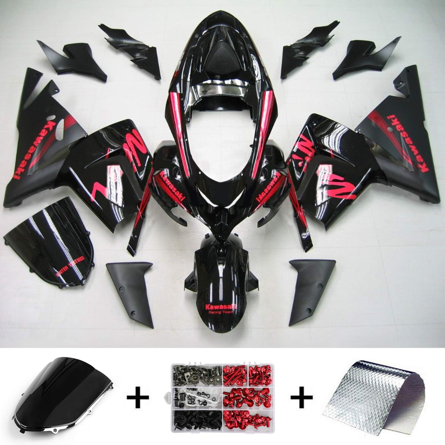 2004-2005 Kawasaki ZX10R Amotopart Injection Fairing Kit Bodywork Plastic ABS #122