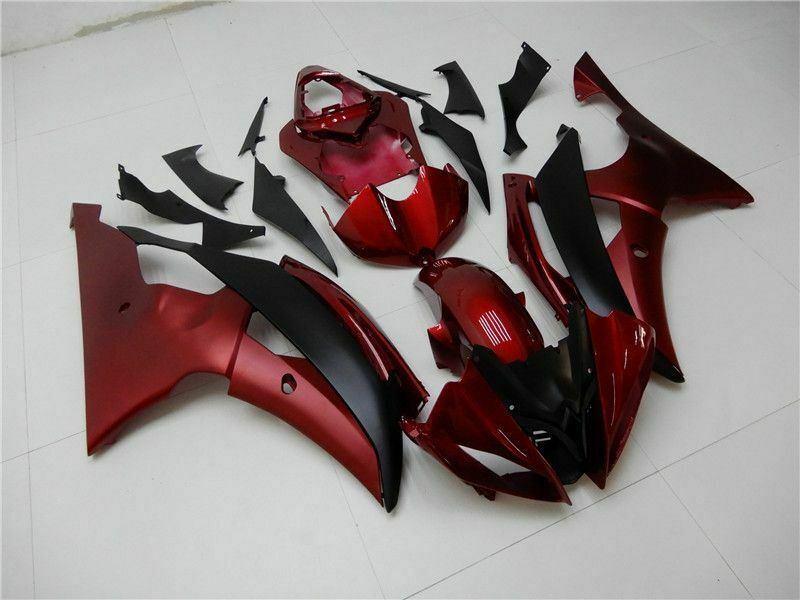 2008-2016 Yamaha YZF-R6 Amotopart Matte Red Black Fairing Kit