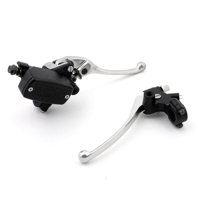 7/8" Handlebar Chrome Hand Control Reservoir Brake Clutch Levers Motorcycle Bike