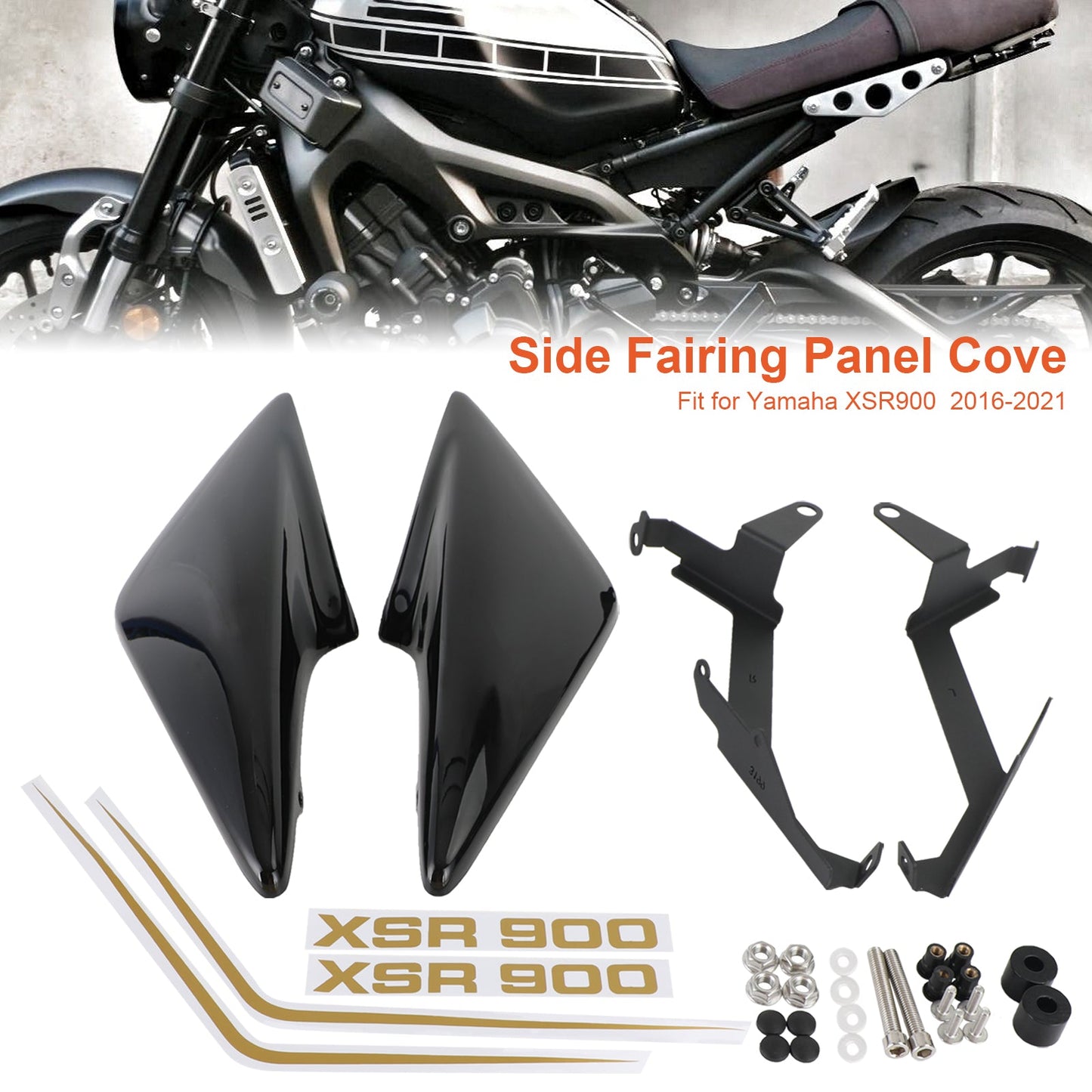 Tail Side Driver Seat Frame Cover Fairing For Yamaha XSR 900 2016-2021 Black