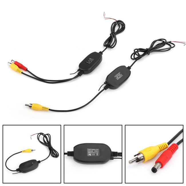 2.4GHz Wireless Video Transmitter and Receiver For Vehicle Backup/Front Camera