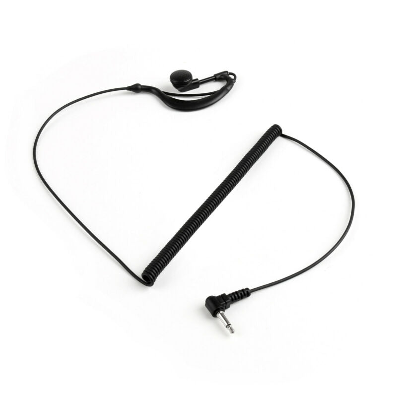 Listen Headset 3.5mm Mic G Shape Only Earpiece For Motorola Radio Speaker