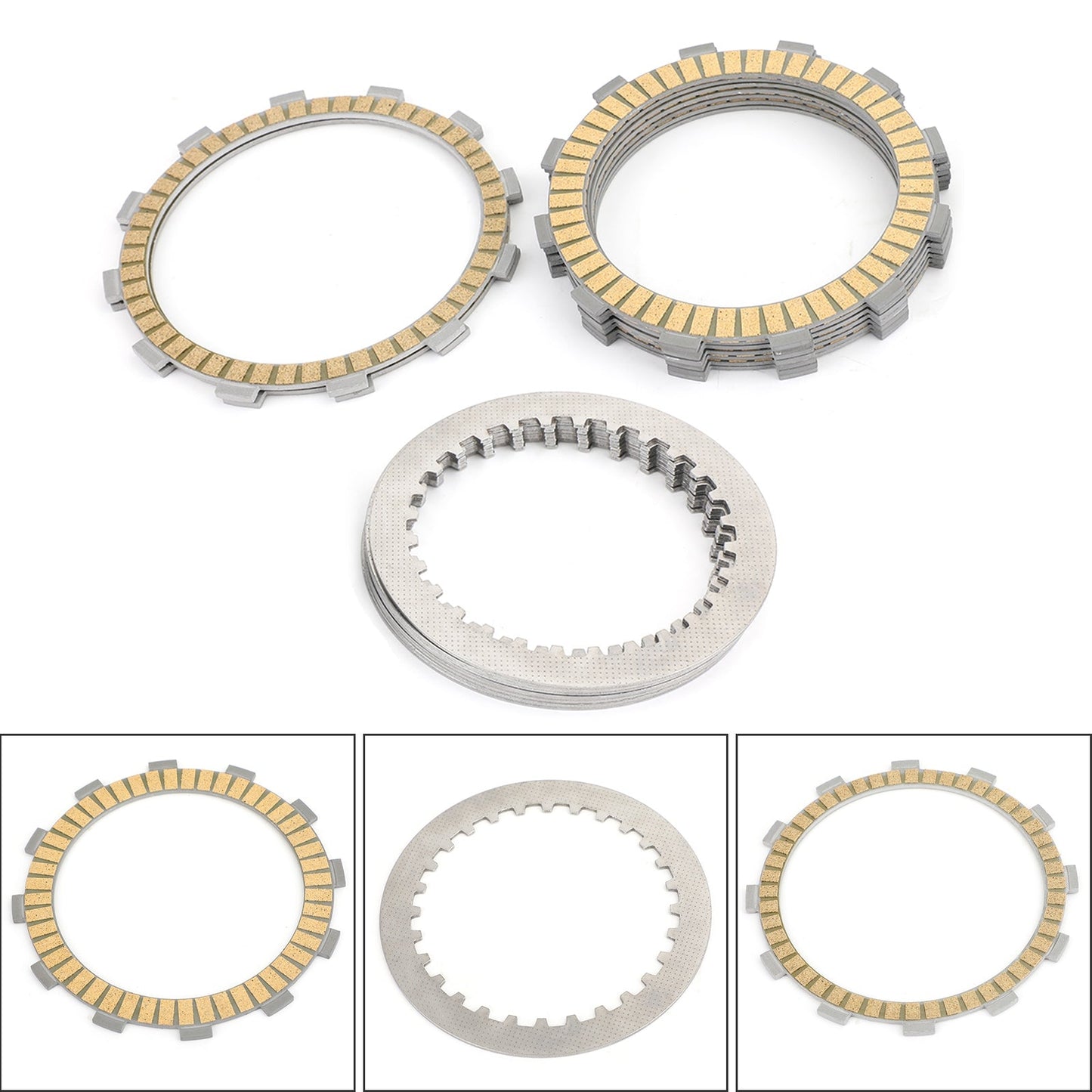 Clutch Plate Kit - Friction & Steel Plates For Triumph Daytona 955i 98-00 Speed Triple (EFI) 97-01 Sprint RS (Up to VIN 139276) 99-01 Sprint ST (Up to VIN 139276) 99-01 T595 Daytona 97 Tiger 900cc (From VIN 71699) 97-98