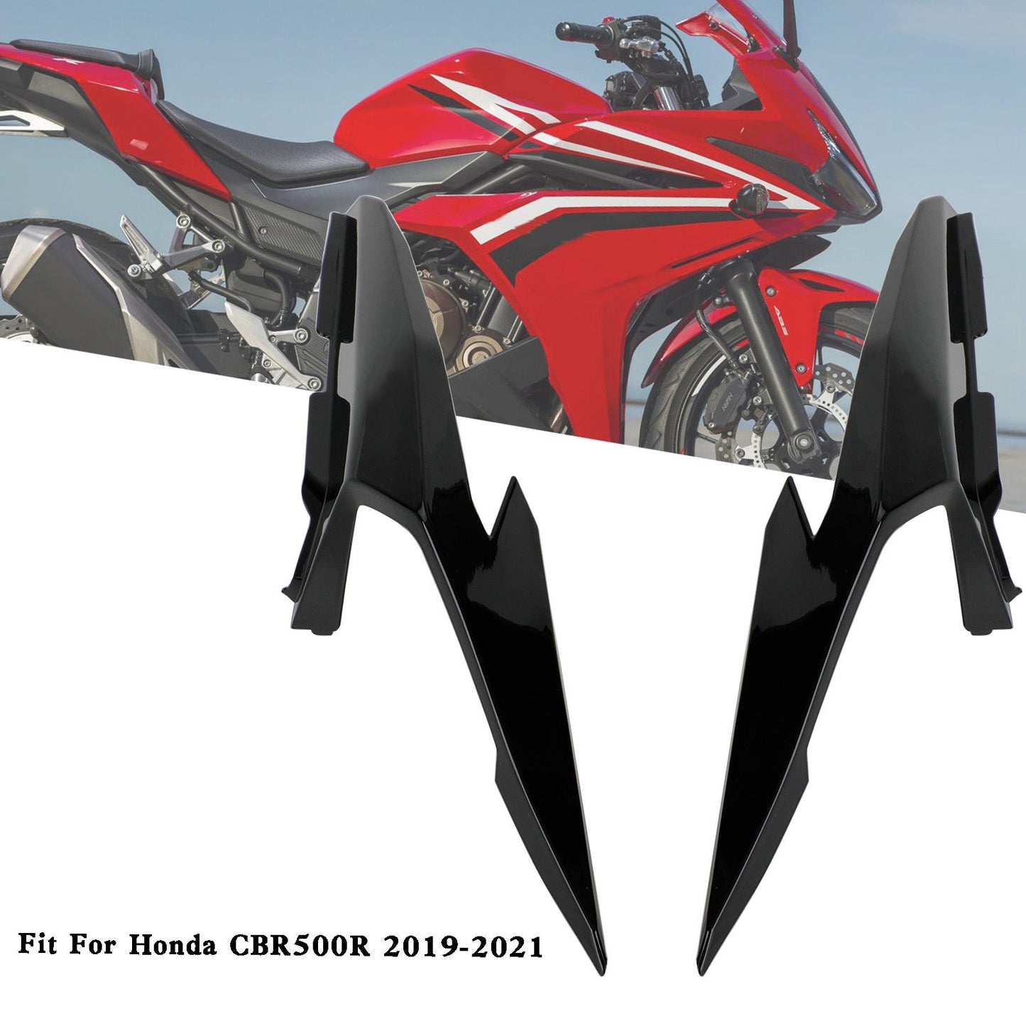 Rear Upper Tail Side Cover Fairing Cowl For Honda CBR500R 2019-2021 Black