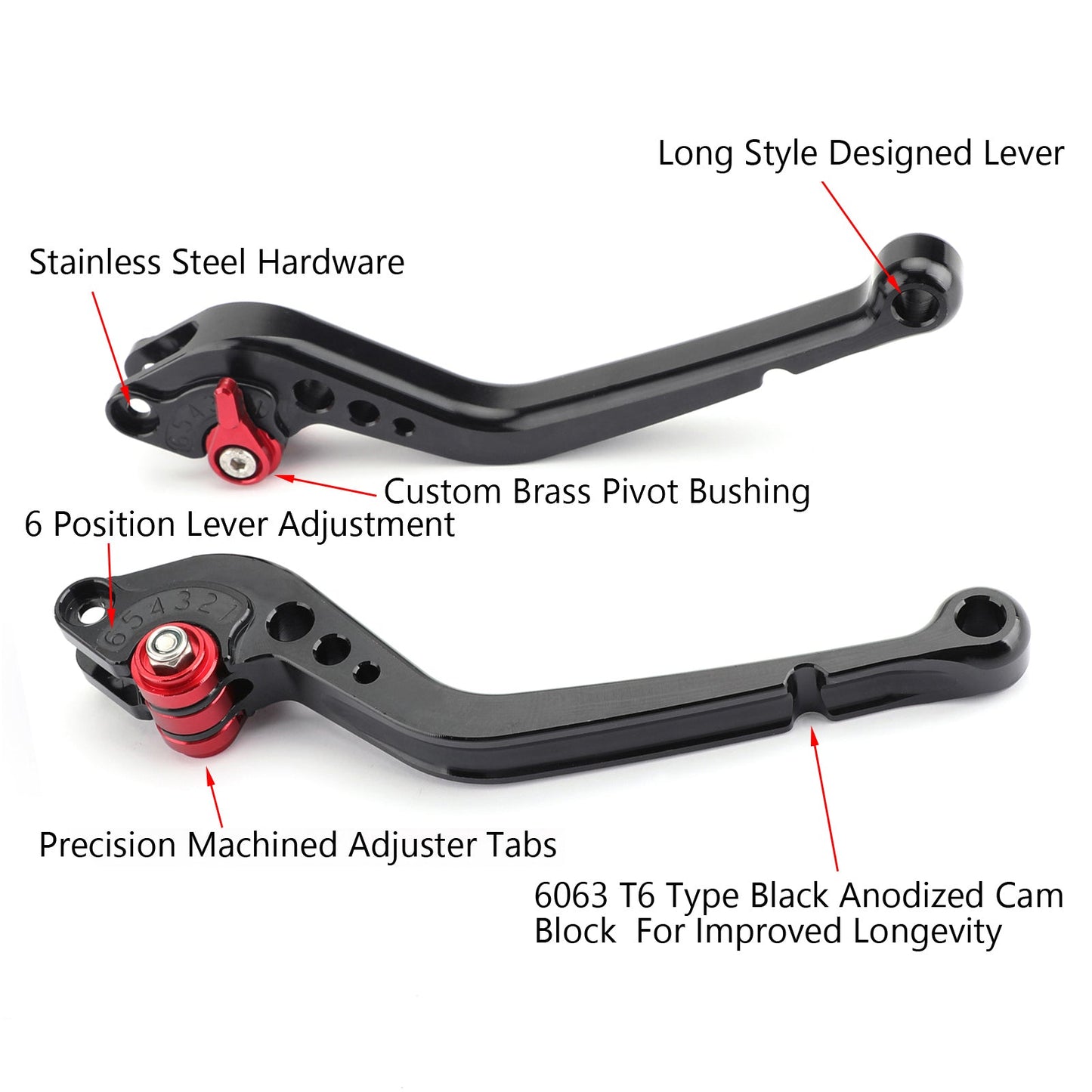 Long Clutch Brake Lever For KTM 790 Duke Before 2019 Silver Generic