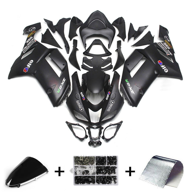 2007-2008 Kawasaki ZX6R 636 Fairing Kit Bodywork Plastic ABS