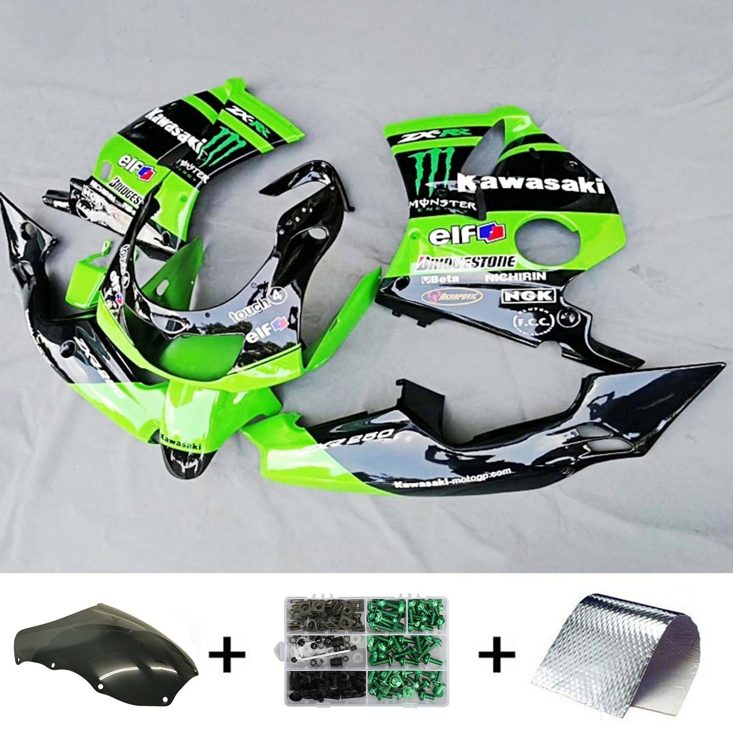 1992-1996 Kawasaki ZXR400 Injection Fairing Kit Bodywork Plastic ABS#104