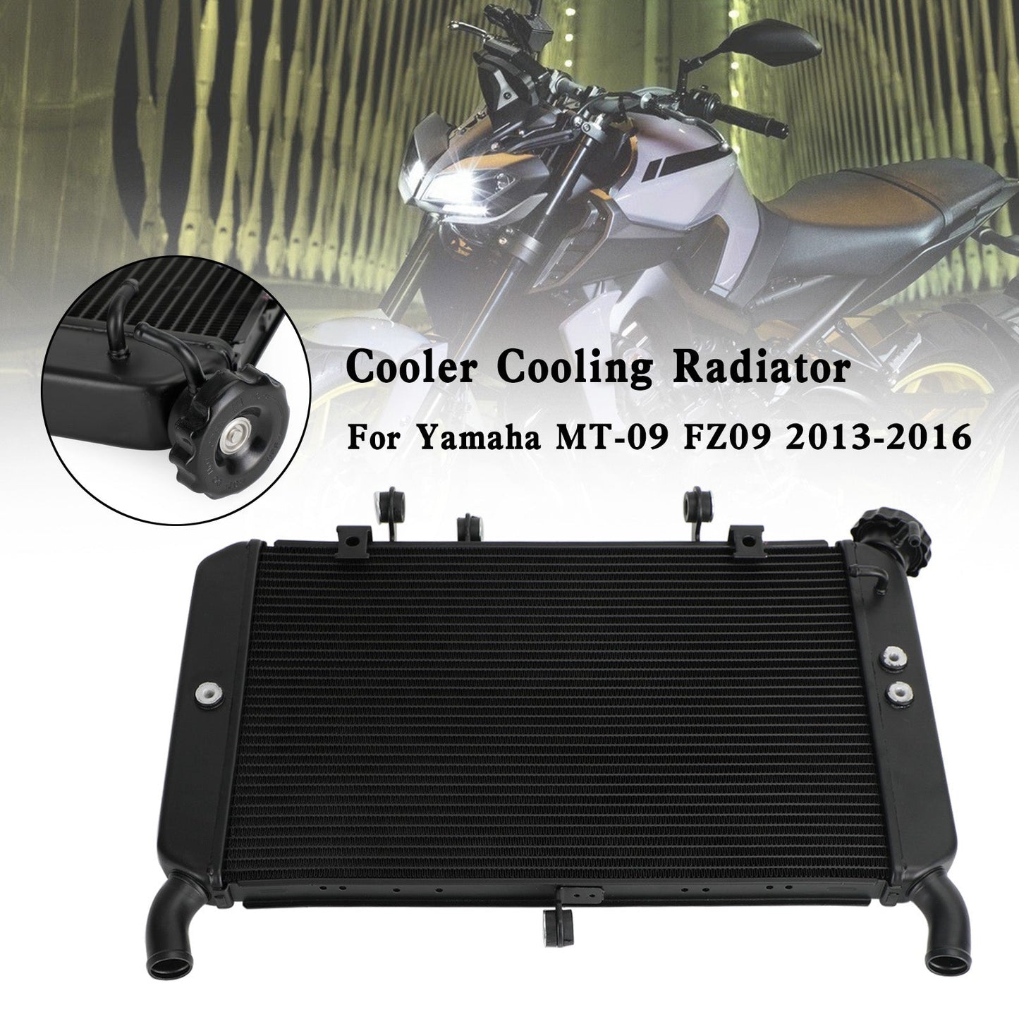 Core Engine Water Cooling Cooler Radiator For Yamaha MT-09 FZ09 2013-2016