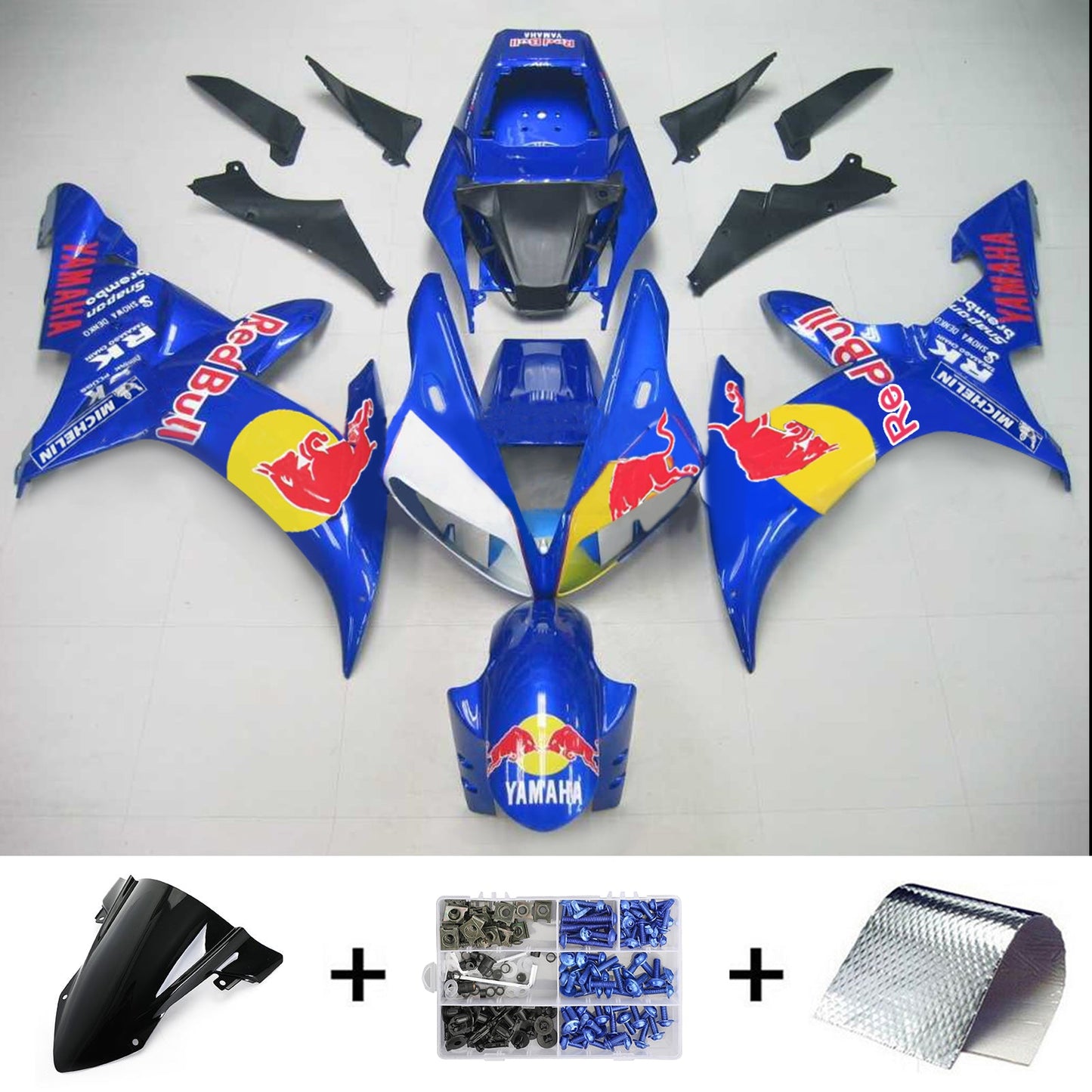 2002-2003 Yamaha YZF 1000 R1 Injection Fairing Kit Bodywork Plastic ABS #102