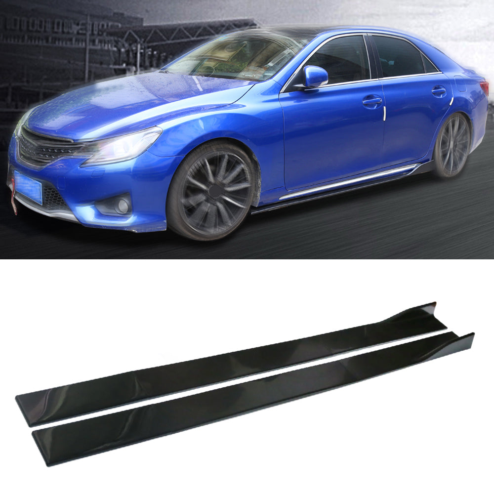 86.6" Universal Side Skirt Extensions Rocker Panel Splitters Lip Polypropylene