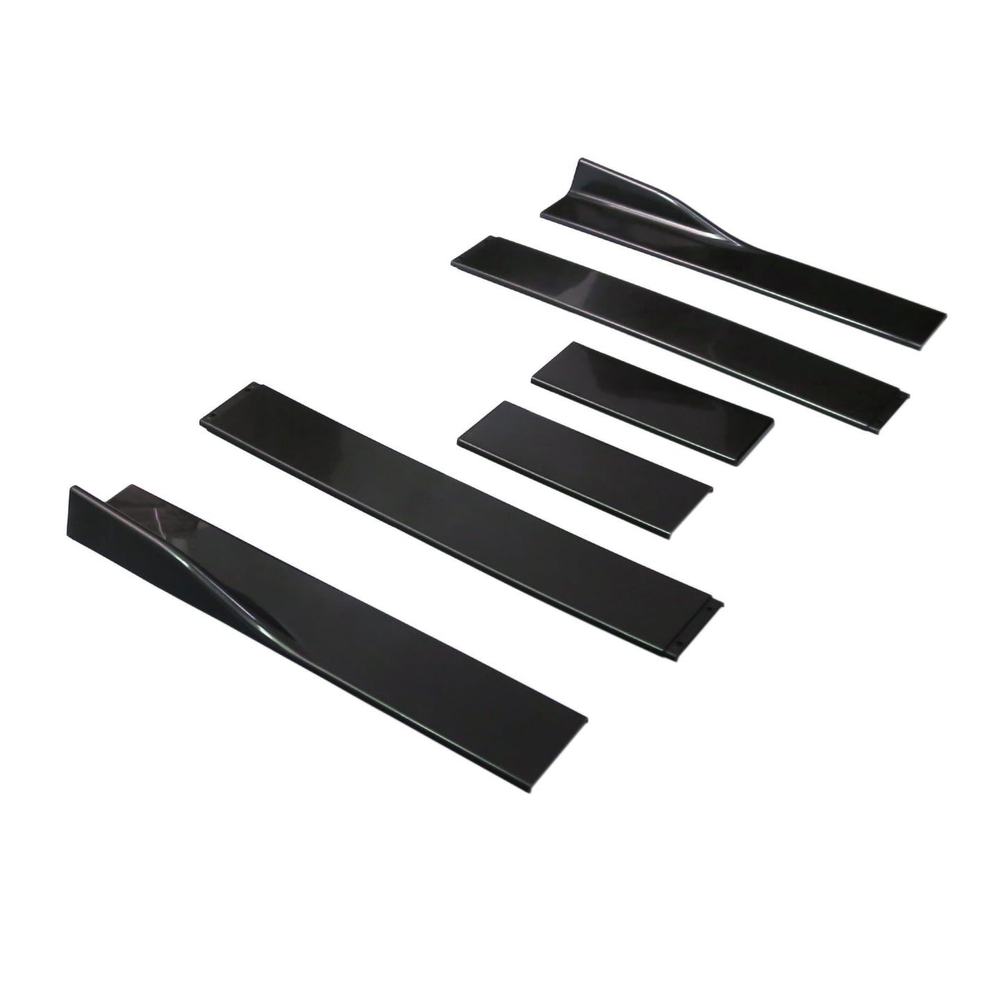 86.6" Universal Side Skirt Extensions Rocker Panel Splitters Lip Polypropylene