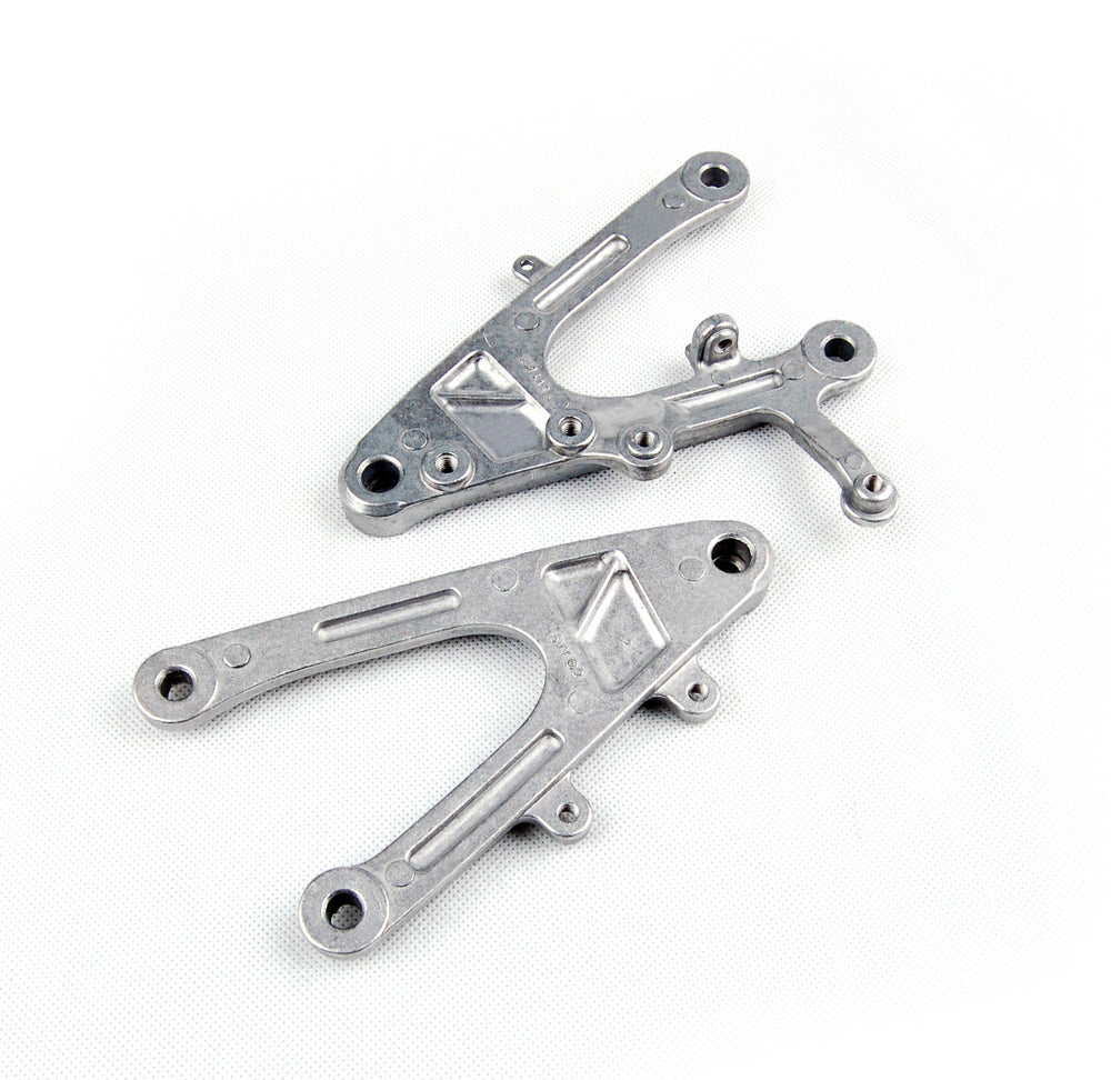 Front + Rear Foot Pegs Footrest Bracket Fit for Yamaha YZF R1 YZF-R1 2004-2006