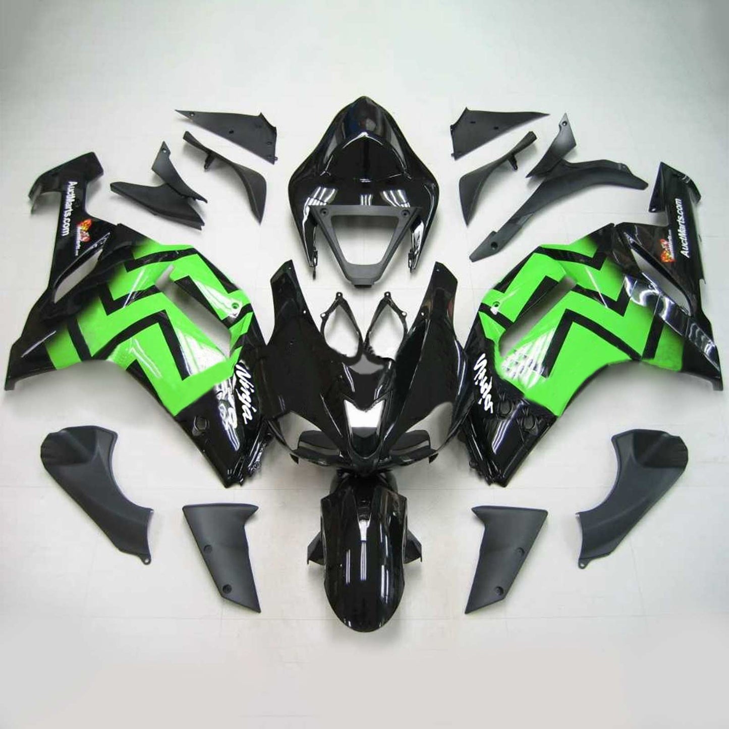 2007-2008 Kawasaki ZX6R 636 Amotopart Injection Fairing Kit Bodywork Plastic ABS #128