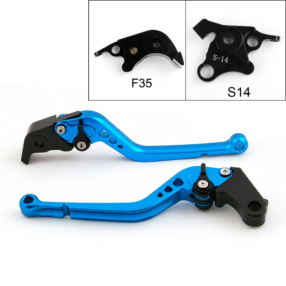 Long Brake Clutch Levers For Suzuki GSXR1000 GSXR 1000 2007-08 Black