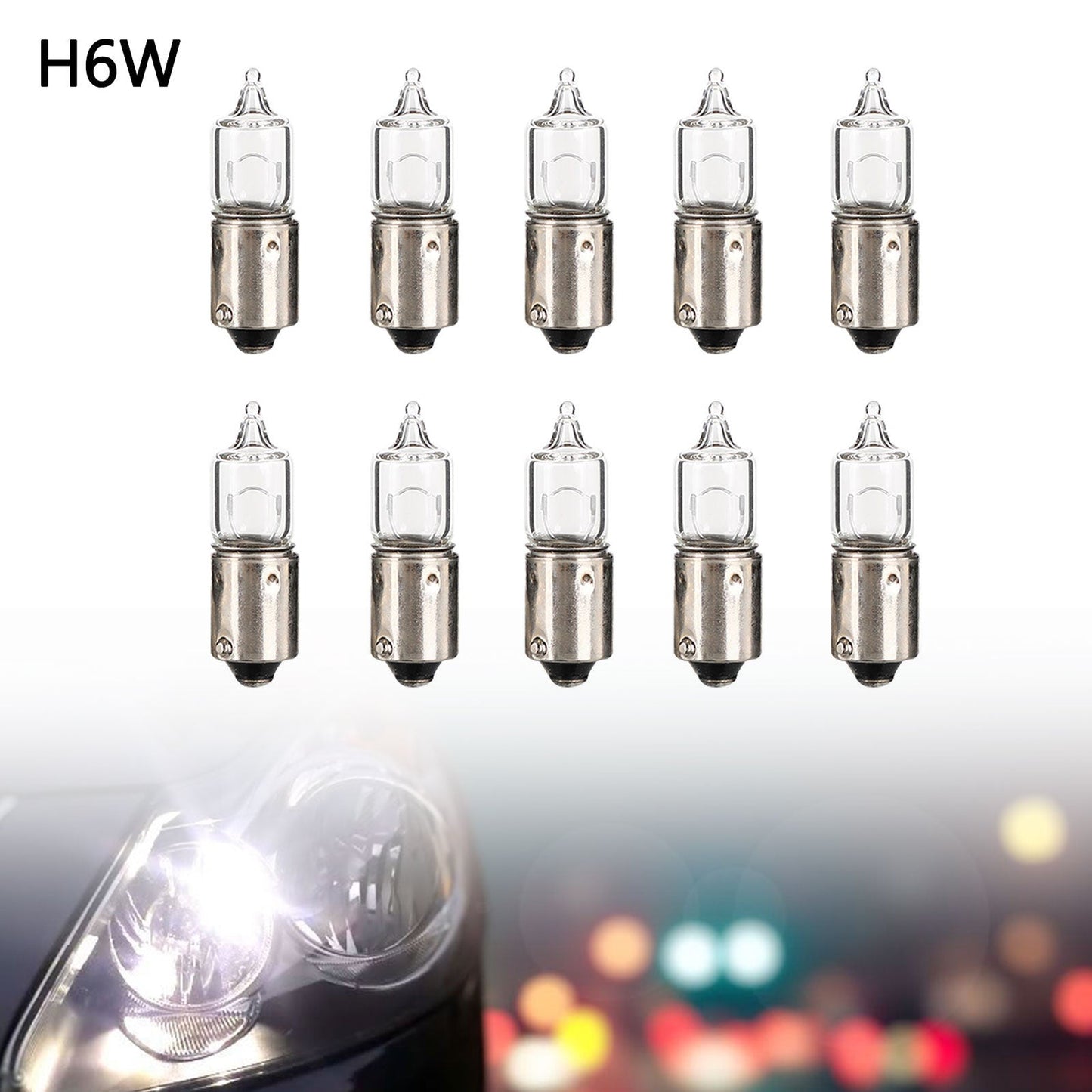 10x For NARVA 68161 Car Auxiliary Bulbs H6W 12V6W BAX9s